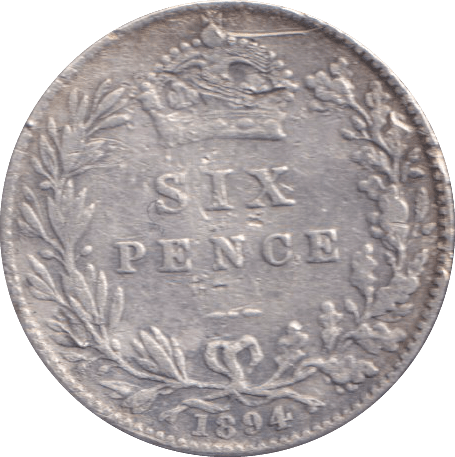 1894 SIXPENCE ( VF ) - SIXPENCE - Cambridgeshire Coins