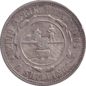 1894 SOUTH AFRICA 2 SHILLING - WORLD COINS - Cambridgeshire Coins