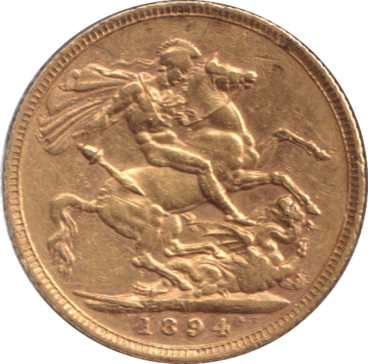 1894 SOVEREIGN ( VF ) - HALF SOVEREIGN - Cambridgeshire Coins