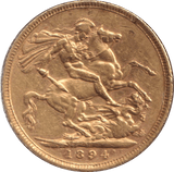 1894 SOVEREIGN ( VF ) - HALF SOVEREIGN - Cambridgeshire Coins