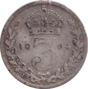 1894 THREEPENCE ( FINE ) - Threepence - Cambridgeshire Coins