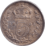 1894 THREEPENCE ( UNC ) - Threepence - Cambridgeshire Coins