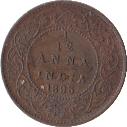 1895 1/12 ANNA INDIA - WORLD COINS - Cambridgeshire Coins