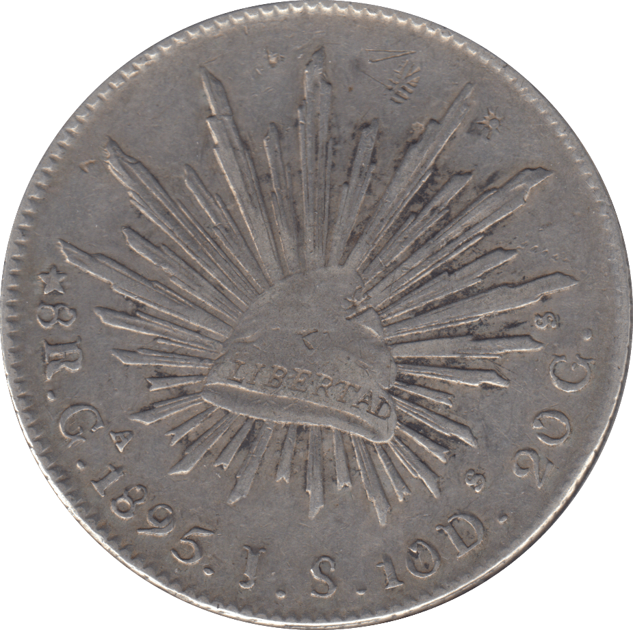 1895 8 REALES MEXICO - WORLD COINS - Cambridgeshire Coins
