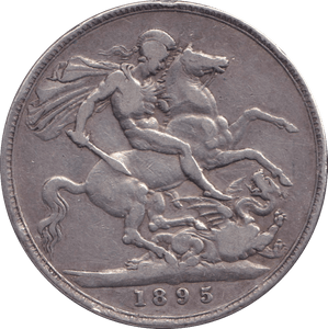 1895 CROWN 1 ( FINE ) - CROWN - Cambridgeshire Coins