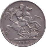 1895 CROWN 1 ( FINE ) - CROWN - Cambridgeshire Coins