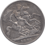 1895 CROWN ( FINE ) - CROWN - Cambridgeshire Coins