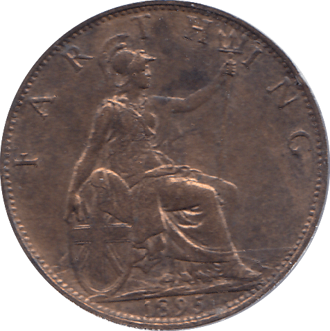 1895 FARTHING ( AUNC ) - FARTHING - Cambridgeshire Coins