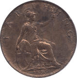 1895 FARTHING ( AUNC ) - FARTHING - Cambridgeshire Coins