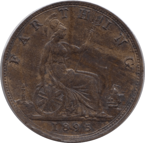 1895 FARTHING ( AUNC ) - Farthing - Cambridgeshire Coins
