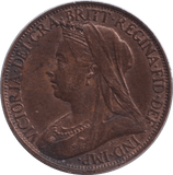 1895 FARTHING ( EF ) - FARTHING - Cambridgeshire Coins