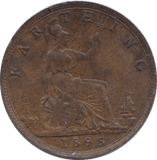 1895 FARTHING ( EF ) - Farthing - Cambridgeshire Coins