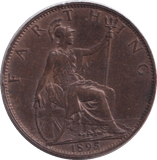 1895 FARTHING ( EF ) - FARTHING - Cambridgeshire Coins