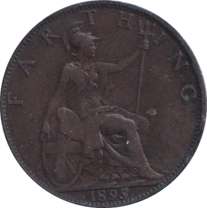 1895 FARTHING ( FINE ) - Farthing - Cambridgeshire Coins