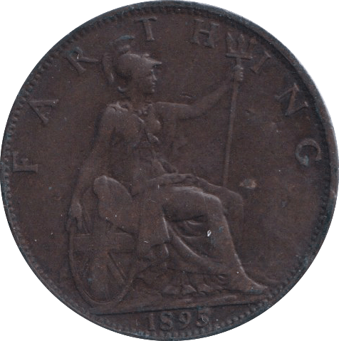 1895 FARTHING ( FINE ) - Farthing - Cambridgeshire Coins