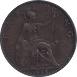 1895 FARTHING ( FINE ) - Farthing - Cambridgeshire Coins