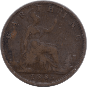 1895 FARTHING ( FINE ) - Farthing - Cambridgeshire Coins