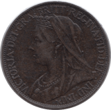 1895 FARTHING ( FINE ) - Farthing - Cambridgeshire Coins