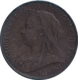 1895 FARTHING ( FINE ) - Farthing - Cambridgeshire Coins