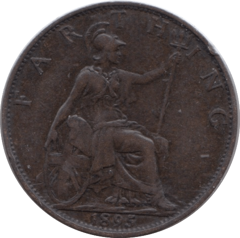 1895 FARTHING ( FINE ) - Farthing - Cambridgeshire Coins