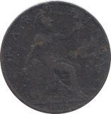 1895 FARTHING ( FINE ) - FARTHING - Cambridgeshire Coins