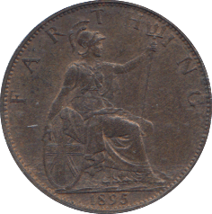 1895 FARTHING ( UNC ) - FARTHING - Cambridgeshire Coins