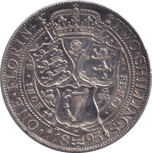 1895 FLORIN ( EF ) - FLORIN - Cambridgeshire Coins