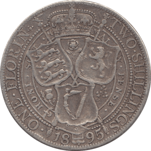 1895 FLORIN ( FINE ) - FLORIN - Cambridgeshire Coins