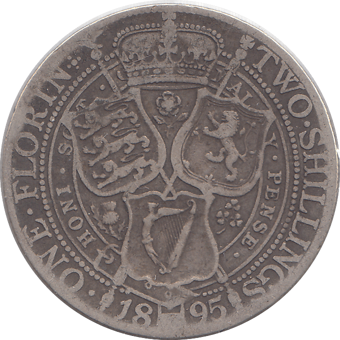 1895 FLORIN ( FINE ) - FLORIN - Cambridgeshire Coins