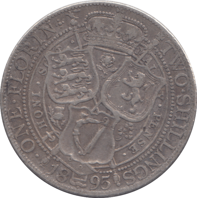 1895 FLORIN ( FINE ) - FLORIN - Cambridgeshire Coins