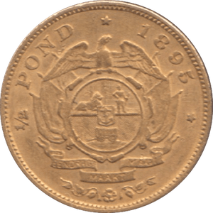 1895 GOLD HALF POND SOUTH AFRICA - GOLD WORLD COINS - Cambridgeshire Coins