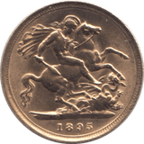 1895 GOLD HALF SOVEREIGN ( AUNC ) - Half Sovereign - Cambridgeshire Coins
