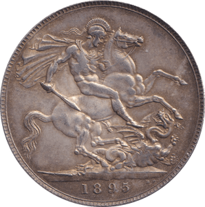 1895 LIX CROWN ( AUNC ) - CROWN - Cambridgeshire Coins