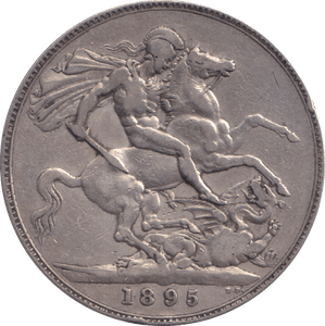 1895 LVIII CROWN ( GVF ) - CROWN - Cambridgeshire Coins