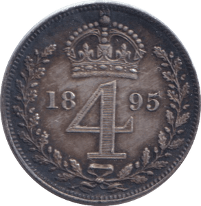 1895 MAUNDY FOURPENCE ( AUNC ) - MAUNDY FOURPENCE - Cambridgeshire Coins