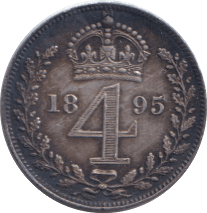 1895 MAUNDY FOURPENCE ( AUNC ) - MAUNDY FOURPENCE - Cambridgeshire Coins