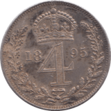 1895 MAUNDY FOURPENCE ( EF ) - Fourpence - Cambridgeshire Coins