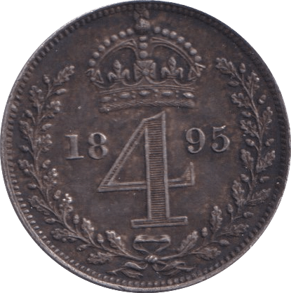 1895 MAUNDY FOURPENCE ( EF ) - MAUNDY FOURPENCE - Cambridgeshire Coins