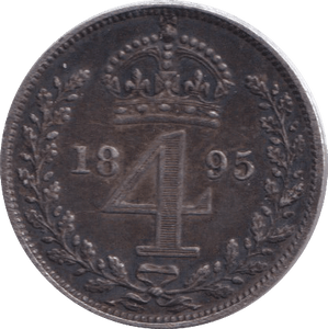 1895 MAUNDY FOURPENCE ( VF ) - MAUNDY FOURPENCE - Cambridgeshire Coins