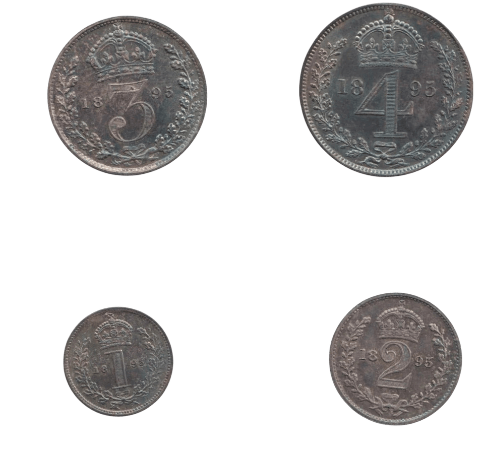 1895 MAUNDY SET VICTORIA - Maundy Set - Cambridgeshire Coins