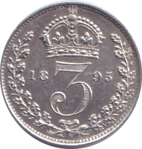 1895 MAUNDY THREEPENCE ( UNC ) - MAUNDY THREEPENCE - Cambridgeshire Coins