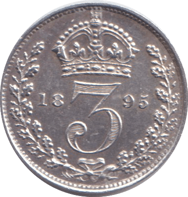 1895 MAUNDY THREEPENCE ( UNC ) - MAUNDY THREEPENCE - Cambridgeshire Coins