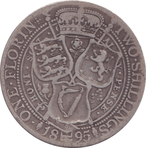1895 ONE FLORIN ( FINE ) - FLORIN - Cambridgeshire Coins