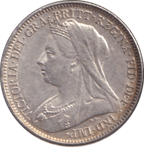 1895 SIXPENCE ( EF ) - SIXPENCE - Cambridgeshire Coins