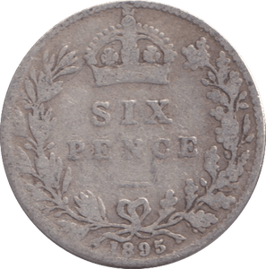 1895 SIXPENCE ( FINE ) - WORLD COINS - Cambridgeshire Coins