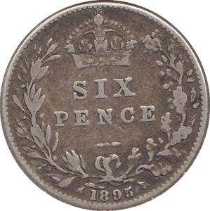 1895 SIXPENCE ( GF ) - SIXPENCE - Cambridgeshire Coins