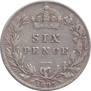 1895 SIXPENCE ( GF ) - SIXPENCE - Cambridgeshire Coins