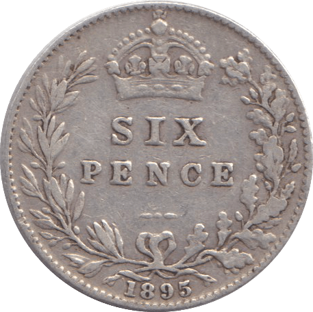 1895 SIXPENCE ( GF ) - SIXPENCE - Cambridgeshire Coins