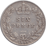 1895 SIXPENCE ( GF ) - SIXPENCE - Cambridgeshire Coins