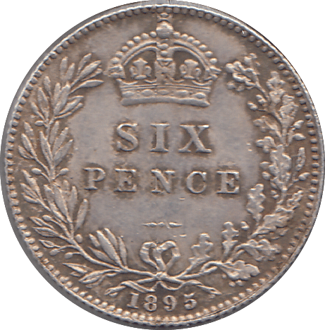 1895 SIXPENCE ( GF ) - SIXPENCE - Cambridgeshire Coins